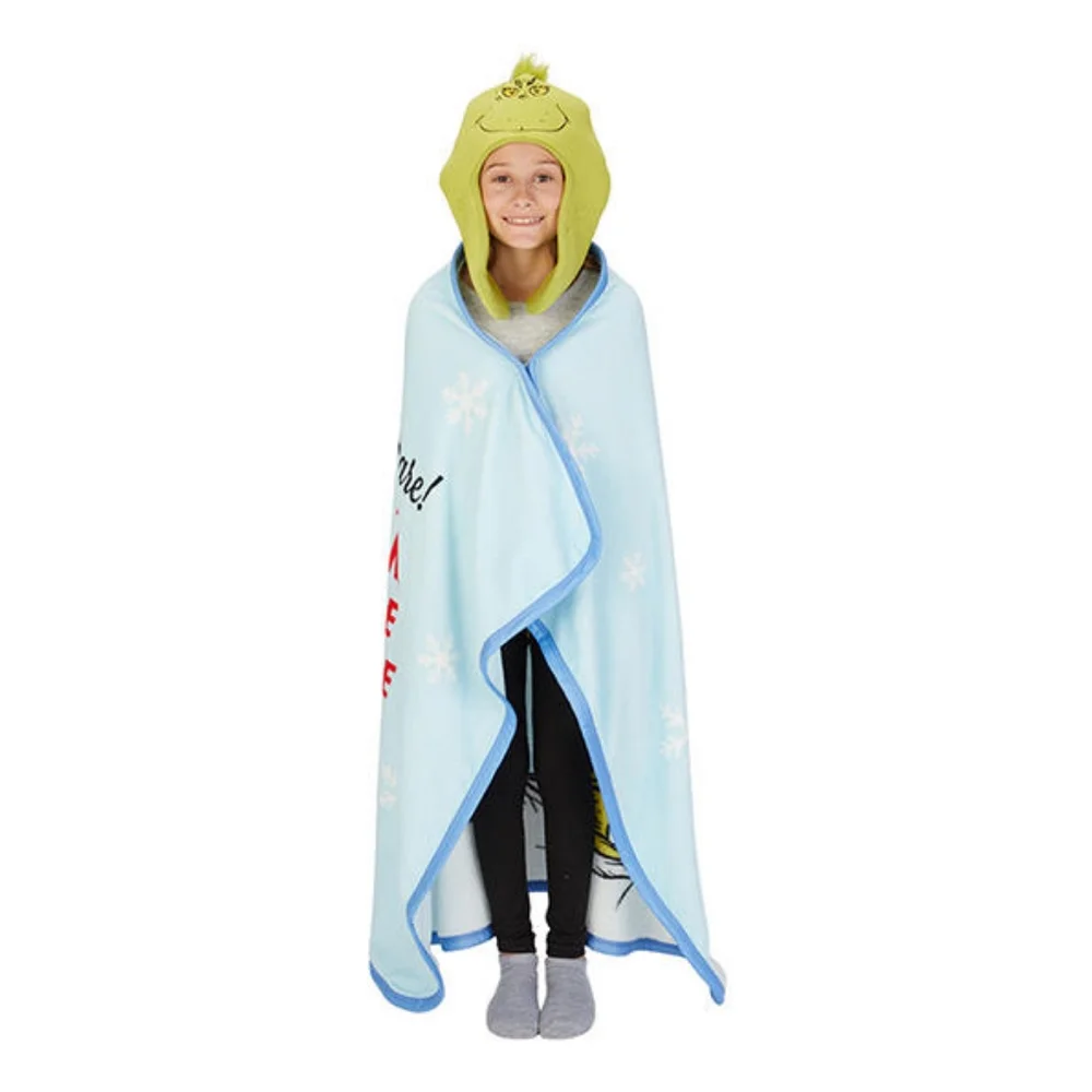 NEW The Grinch Green Hat & Throw Set, 60